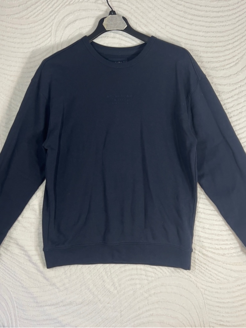 Bundle Abercrombie & Fitch Navy and Beige Crewneck Sweatshirt Size L